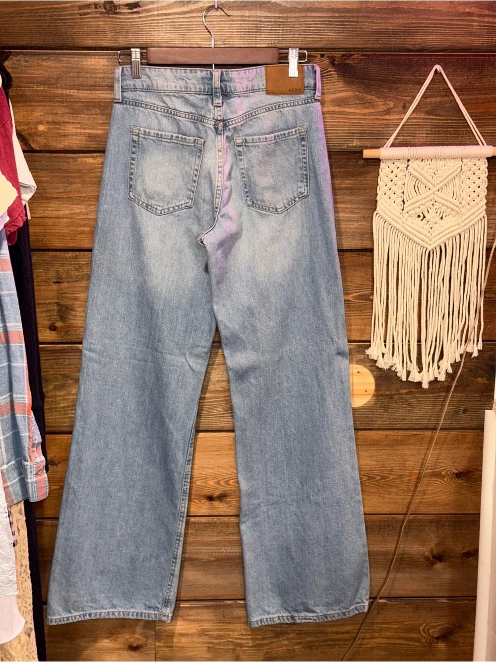 Aeropostale Light Blue Wide-Leg Women's Jeans